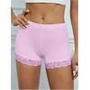 imageMakeMeChic Womens Lace Biker Shorts Seamless Slip Shorts Undershorts BoyshortsLilac Purple