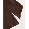 imageMakeMeChic Womens Leather Tops Strapless Concert Bandeau Crop Tube Tops Ruched Split Club ShirtCoffee Brown