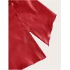 imageMakeMeChic Womens Leather Tops Strapless Concert Bandeau Crop Tube Tops Ruched Split Club ShirtRed