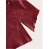 imageMakeMeChic Womens Leather Tops Strapless Concert Bandeau Crop Tube Tops Ruched Split Club ShirtRose Red