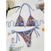 imageMakeMeChic Womens Plus Size 2 Piece Boho Floral Bikini Set Halter Paisley String Summer Swimsuit Bathing SuitMulticolor