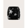 imageMakeMeChic Womens Sequin Skirt Sparkly Night Out Bodycon Glitter Micro Mini Skirt with ShortsBlack