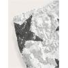imageMakeMeChic Womens Sequin Skirt Sparkly Night Out Bodycon Glitter Micro Mini Skirt with ShortsSilver