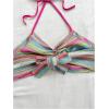 imageMakeMeChic Womens Summer 2 Piece Outfits Striped Twist Halter Top and Tassel Hem Mini Skirt SetMulticolor