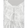 imageMakeMeChic Womens Tie Front Ruffle Camisole Top Frill Trim Flared Hem ShirtsWhite