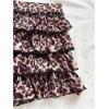 imageMakeMeChic Womens Two Piece Y2k Outfit Cheetah Print Lace Halter Crop Tops and Tiered Ruffle Shorts SetMulticolor