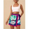 imageMakeMeChic Womens Wrap Skirt Skort Summer Linen Skirt Vacation Boho Mini Short SkirtsMulticolor B