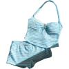 imageMakeMeChic Womens 2 Piece Outfits Striped Halter Tops Mini Shorts Summer Matching SetBlue
