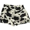 imageMakeMeChic Womens Crochet Knit Mini Shorts Micro Pajama Fuzzy ShortsWhite and Black