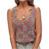 imageMakeMeChic Womens Crochet Tank Top Tie Dye Hollow Out Sleeveless Summer Shirt Going Out TopsMulticolor