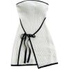 imageMakeMeChic Womens Plus Size Strapless Tube Dress Backless Wrap Tie Knit Bodycon Mini DressesBeige