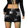 imageMakeMeChic Womens Sequin Skirt Sparkly Night Out Bodycon Glitter Micro Mini Skirt with ShortsBlack