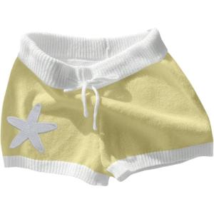 imageMakeMeChic Womens Crochet Knit Mini Shorts Micro Pajama Fuzzy ShortsYellow Starfish