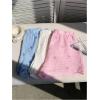 imageMakeMeChic Womens 3 Pack Linen Shorts Summer Lounge Sleep Pajama Boxer ShortsBow Blue Pink