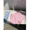 imageMakeMeChic Womens 3 Pack Linen Shorts Summer Lounge Sleep Pajama Boxer ShortsBow Blue Pink