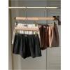imageMakeMeChic Womens 3 Pack Linen Shorts Summer Lounge Sleep Pajama Boxer ShortsPlus Black White Khaki