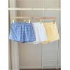 imageMakeMeChic Womens 3 Pack Linen Shorts Summer Lounge Sleep Pajama Boxer ShortsYellow Blue White