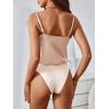 imageMakeMeChic Womens Draped Front Satin Bodysuit Sleeveless Spaghetti Strap Tank Tops ShirtsChampagne