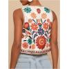 imageMakeMeChic Womens Floral V Neck Tank Top Sleeveless Tie Front Boho VestMulticolor