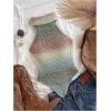 imageMakeMeChic Womens Sleeveless Turtleneck Sweater Top Crop Backless Mock Neck TopsMulticolor