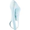 imageMakeMeChic Womens Y2K Cut Out Mesh Sheer Bodysuits Long Sleeve Round Neck Tee Shirt Asymmetrical TopMint Blue