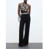 imageMakeMeChic Womens Summer Mesh Bodysuits One Shoulder Asymmetrical Tops Cut Out Leotards Shirts Country Concert OutfitsMulticolor