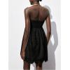 imageMakeMeChic Womens Summer Strapless Tube Top Dress Eyelet Embroidery Cut Out Sleeveless Mini DressesBlack