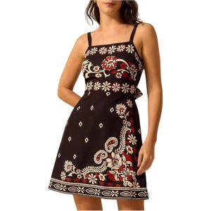imageMakeMeChic Womens Floral Boho Dress Sleeveless Vacation Mini Short Dress Tie Backless SundressBlack Floral