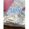imageMakeMeChic Womens 2 Pack Linen Shorts Summer Beach Pajama Boxer ShortsBow Blue White
