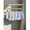 imageMakeMeChic Womens 2 Pack Linen Shorts Summer Beach Pajama Boxer ShortsPolka Dots White