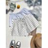 imageMakeMeChic Womens 2 Pack Linen Shorts Summer Beach Pajama Boxer ShortsPolka Dots White