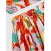 imageMakeMeChic Womens Plus Size Floral Tie Shoulder Cami Dress Cut Out Shirred Flowy Maxi Dresses SundressOrange