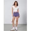 imageMakeMeChic Womens Striped Shorts Crochet Knit Pajama Micro Mini Boxer Lounge Shorts Summer BottomsBlue and Brown