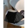 imageMakeMeChic Womens Striped Wide Leg Workout Shorts Casual Lounge Running ShortsBlack
