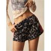 imageMakeMeChic Womens Striped Wide Leg Workout Shorts Casual Lounge Running ShortsCoffee Brown
