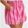 imageMakeMeChic Womens Striped Wide Leg Workout Shorts Casual Lounge Running ShortsRed Striped