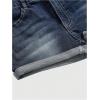 imageMakeMeChic Womens Y2K Summer Star Print Drop Low Rise Denim Shorts JeansBlue