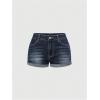 imageMakeMeChic Womens Y2K Summer Star Print Drop Low Rise Denim Shorts JeansBlue
