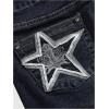 imageMakeMeChic Womens Y2K Summer Star Print Drop Low Rise Denim Shorts JeansGrey