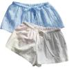 imageMakeMeChic Womens 2 Pack Linen Shorts Summer Beach Pajama Boxer ShortsBow Blue White
