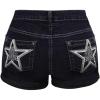 imageMakeMeChic Womens Y2K Summer Star Print Drop Low Rise Denim Shorts JeansGrey