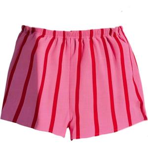 imageMakeMeChic Womens Striped Wide Leg Workout Shorts Casual Lounge Running ShortsRed Striped