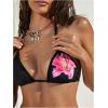 imageMakeMeChic Womens Floral Bikini Top Halter Triangle Tie Backless Bathing Suit TopsBlack