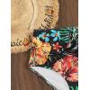 imageMakeMeChic Womens High Waisted Bikini Bottoms Floral Tropical Print Summer Swim BottomBlack