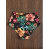 imageMakeMeChic Womens High Waisted Bikini Bottoms Floral Tropical Print Summer Swim BottomBlack