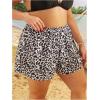 imageMakeMeChic Womens Plus Size Swim Shorts Ruffle High Waist Swimsuit Shorts Tankini BottomMulticolor