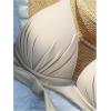imageMakeMeChic Womens Solid Halter Triangle Bikini Top Tie Back Push Up Backless Solid Swimsuit Top BeachwearBeige