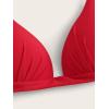 imageMakeMeChic Womens Solid Halter Triangle Bikini Top Tie Back Push Up Backless Solid Swimsuit Top BeachwearRed