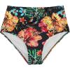 imageMakeMeChic Womens High Waisted Bikini Bottoms Floral Tropical Print Summer Swim BottomBlack