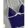 imageMakeMeChic Womens Tankini Bathing Suits Bow Tie Side Tummy Control Swimsuit Beach Vacation EssentialsBlue